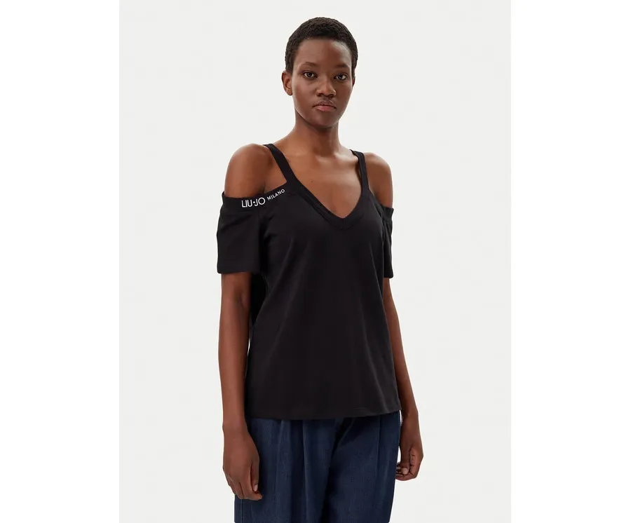 obrazek 1 Liu Jo Sport T-Shirt TA5271 JS003 Czarny Regular Fit