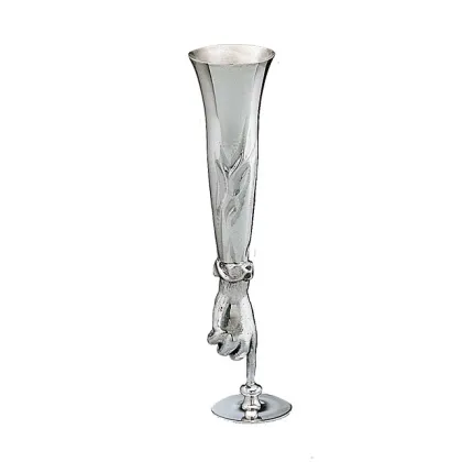 Picture Stylish Italian silver vase in the shape of an arm - Pampaloni
