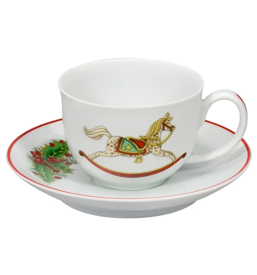 obrazek 7 Porcelanowy zestaw 6 filiżanek do kawy ze spodkami ze świątecznej kolekcji Christmas Magic - Vista Alegre
