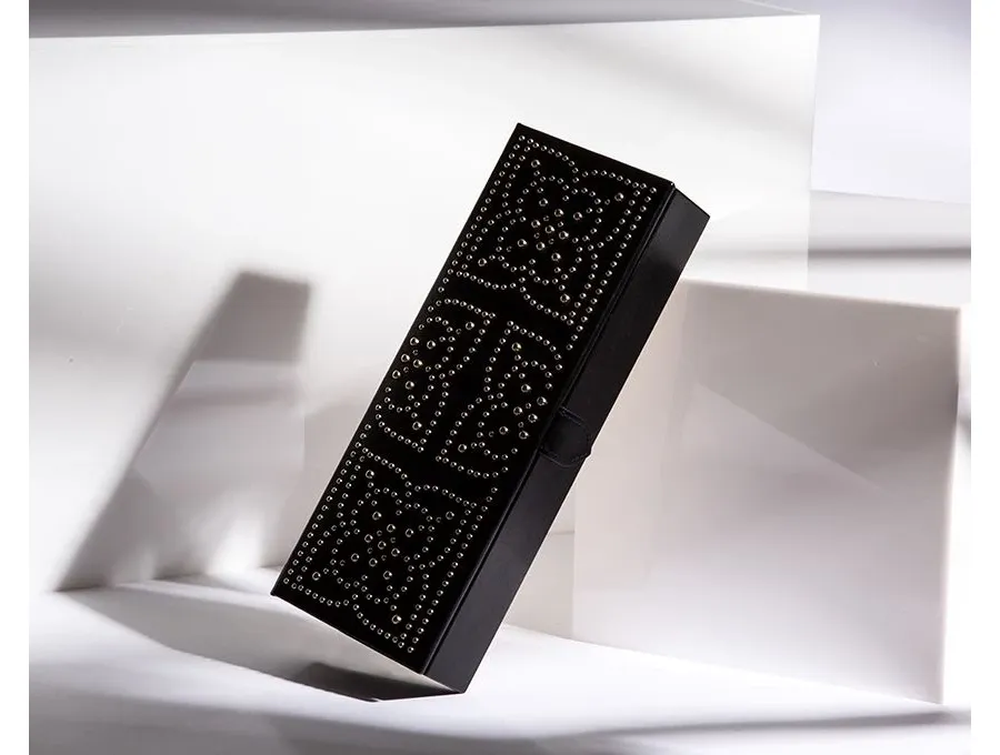 obrazek 5 Skórzane pudełko podróżne Marrakesh Black na biżuterię
