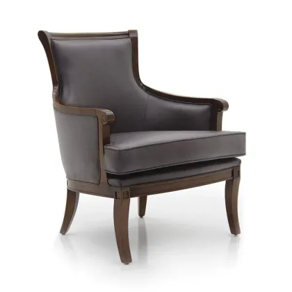 Zdjęcie Fotel w klasycznym stylu z prostą strukturą z drewna bukowego - Sevensedie