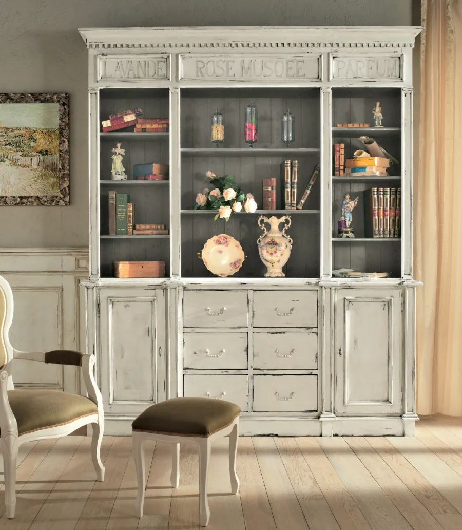 picture 1 Exclusive wooden Provence style bookcase - Interiors Italia