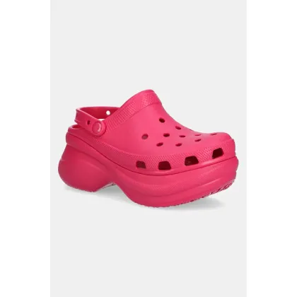 Zdjęcie Crocs klapki Classic Bae Clog W damskie kolor różowy na platformie 206302.6ZQ