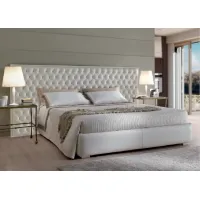 Zdjęcie Skórzane łóżko Athena z zagłowkiem do materaca 180x200cm chesterfield