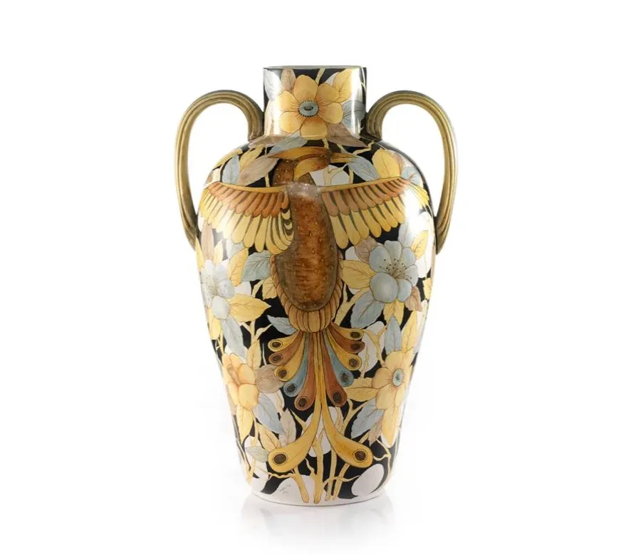 obrazek 1 Stylowy wazon z motywami roślinnymi wykonany z ceramiki - Ceramiche ML