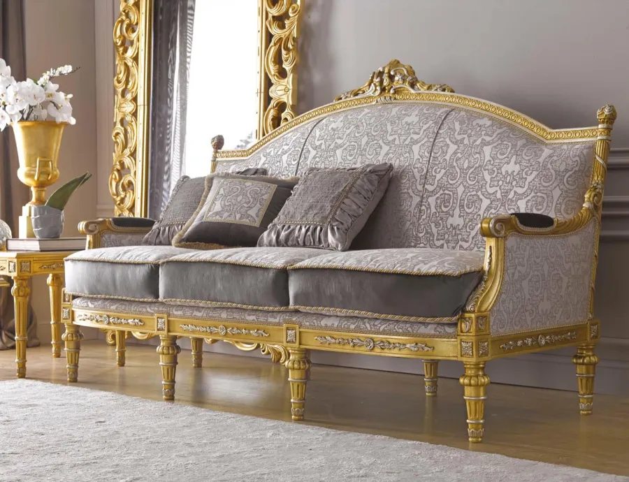 obrazek 1 Luksusowa włoska sofa trzyosobowa w stylu antycznym - Morello Gianpaolo