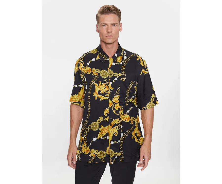 obrazek 1 Versace Jeans Couture Koszula 75GAL2B0 Czarny Regular Fit