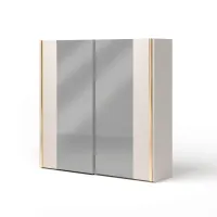 Picture Stylish beautiful wardrobe with brown mirrors