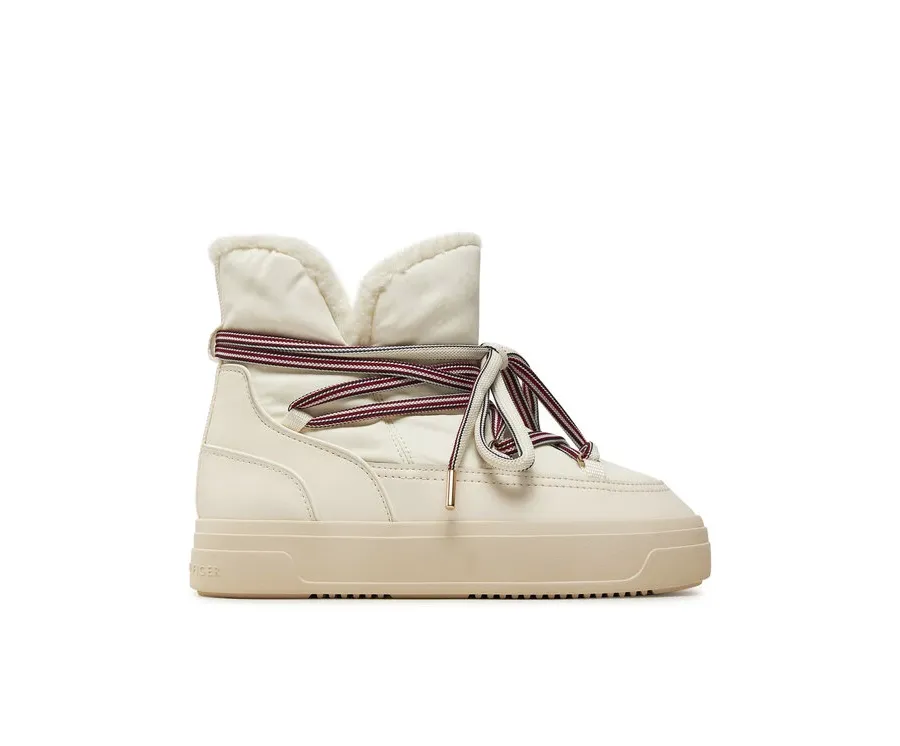obrazek 1 Tommy Hilfiger Śniegowce Snowboot Monogram Faux Fur FW0FW08389 Beżowy