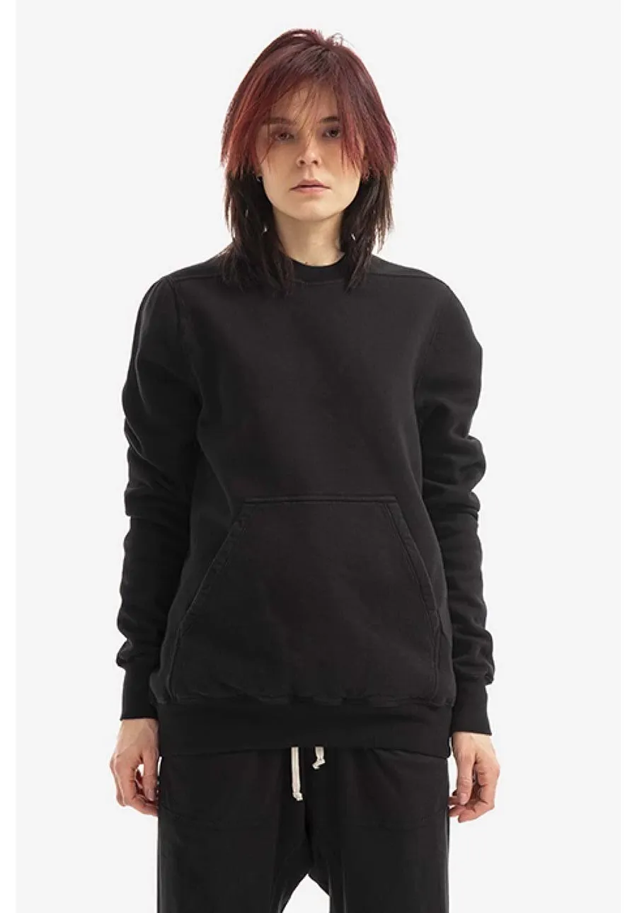 obrazek 1 Rick Owens bluza bawełniana damska kolor czarny z kapturem gładka DS01B7231.F.BLACK-Black