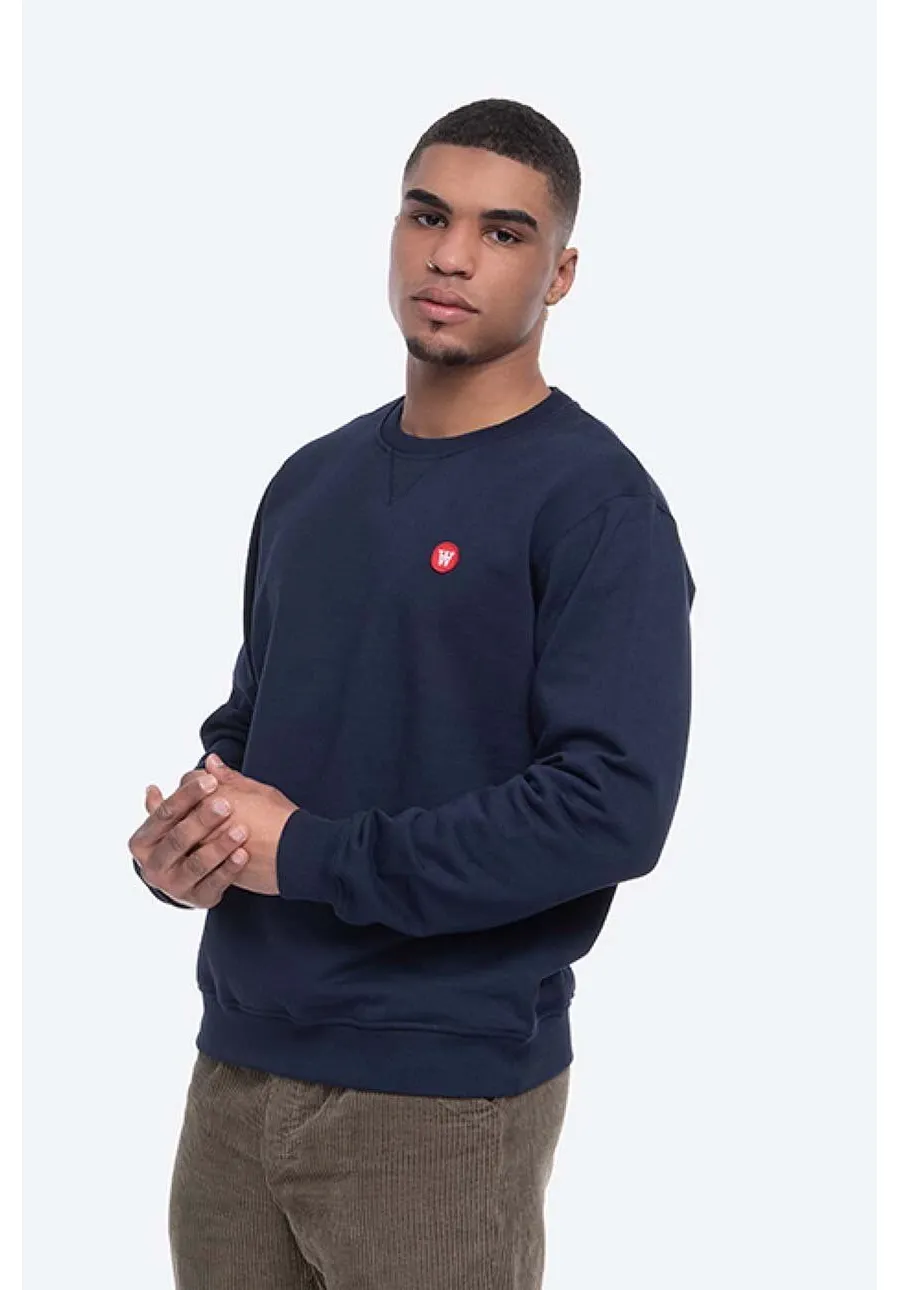obrazek 1 Wood Wood bluza bawełniana Tye Double A męska kolor bordowy gładka 10005601.2424-NAVY