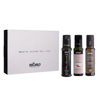 Zdjęcie Włoskie pudełko upominkowe Evolution Line z butelkami oliwy z oliwek