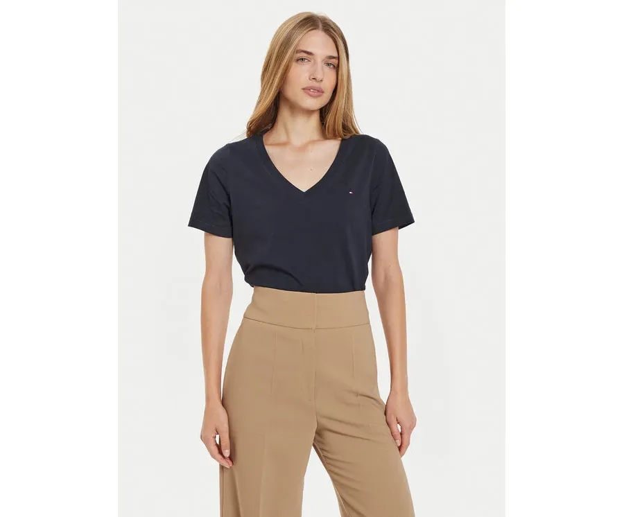 obrazek 1 Tommy Hilfiger T-Shirt WW0WW44177 Granatowy Regular Fit