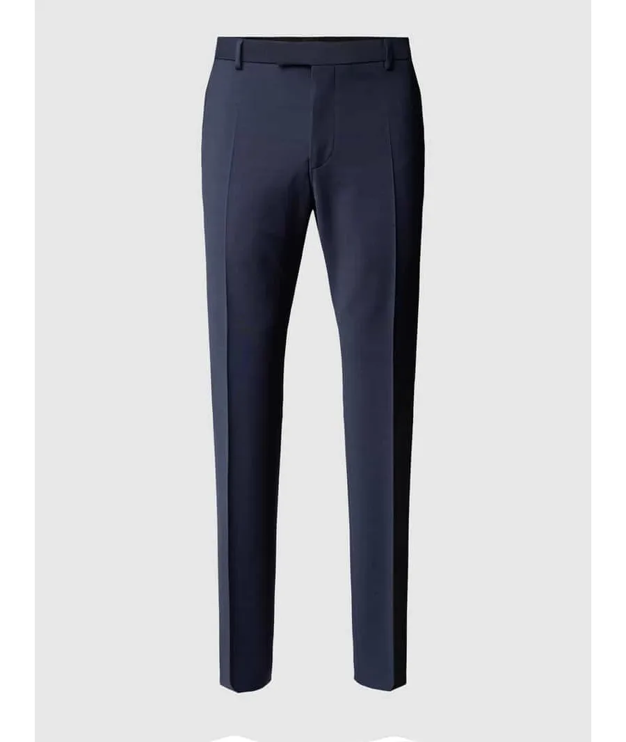 obrazek 1 Spodnie do garnituru o kroju slim fit w kant ‘Flex Cross’