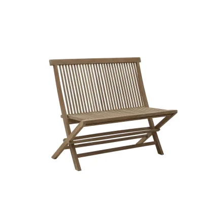 Zdjęcie Piękna składana ławka ogrodowa Bristol – Classica z drewna tekowego