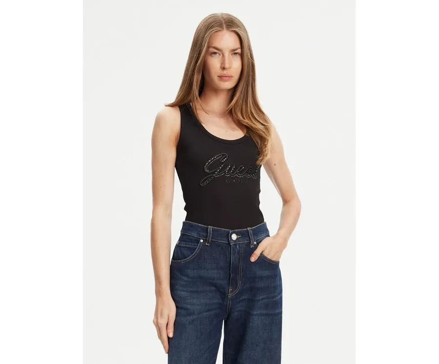 obrazek 1 Guess Top W5YP00 KCXJ2 Czarny Regular Fit