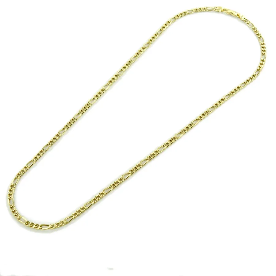 obrazek 2 Włoski męski łańcuszek z żółtego złota z naprzemienną groumetką - 50 cm