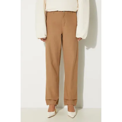 Zdjęcie Carhartt WIP spodnie bawełniane Pierce Pant Straight kolor beżowy proste high waist I032966.2FS02