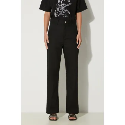 Zdjęcie Carhartt WIP spodnie Simple Pant damskie kolor czarny proste high waist I033141.8901