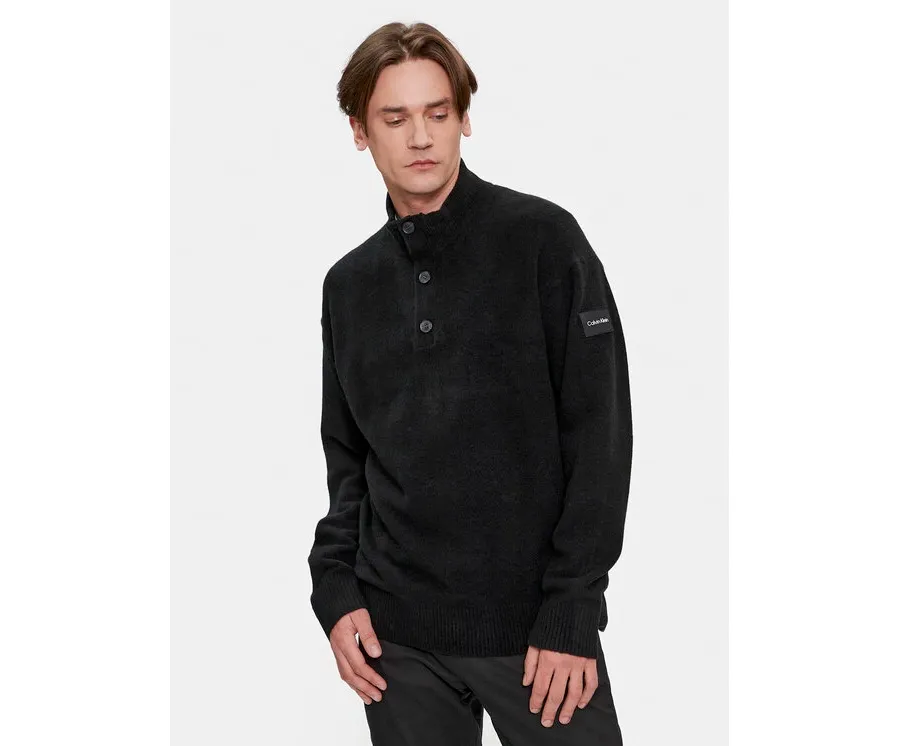 obrazek 1 Calvin Klein Sweter K10K111960 Czarny Regular Fit