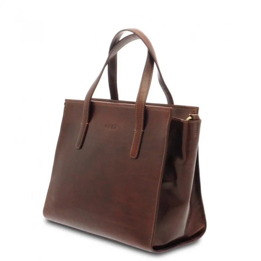 obrazek 1 Włoska skórzana torebka typu shopper - Giudi