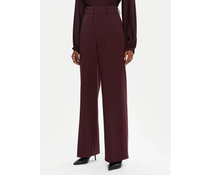 obrazek 1 STAUD Spodnie palazzo Prince R24F4138ST Bordowy Regular Fit