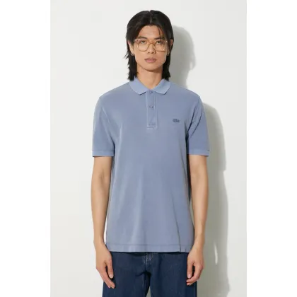 Zdjęcie Lacoste polo bawełniane kolor niebieski gładki PH3450 S0I