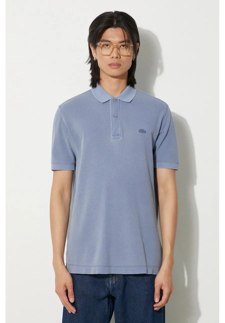 obrazek 1 Lacoste polo bawełniane kolor niebieski gładki PH3450 S0I