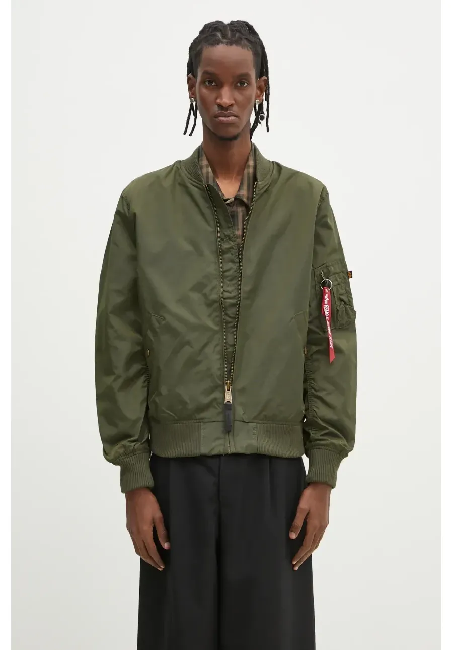 obrazek 1 Alpha Industries kurtka bomber MA-1 TT męski kolor zielony przejściowa 191103.257