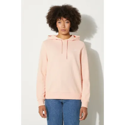 Zdjęcie A.P.C. bluza bawełniana Hoodie Item F damska kolor pomarańczowy z kapturem gładka COEAS.F27674-PECHE