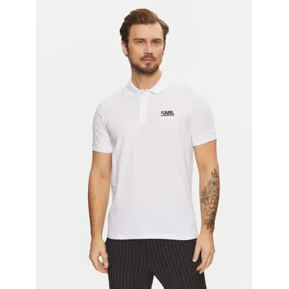 Zdjęcie KARL LAGERFELD Polo 745088 551235 Biały Regular Fit