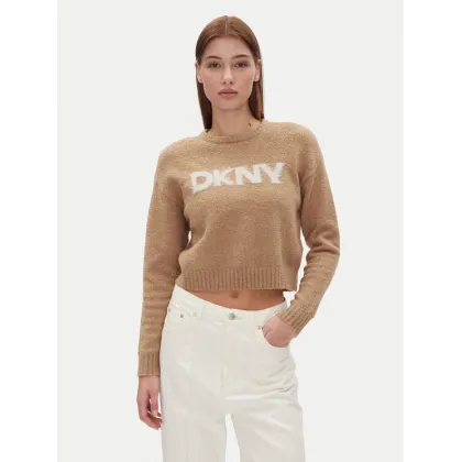 Zdjęcie DKNY Sweter DJ4R0424 Beżowy Regular Fit