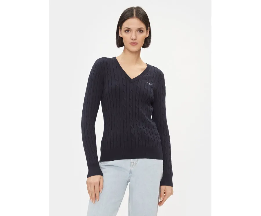obrazek 1 Gant Sweter 4800101 Granatowy Slim Fit