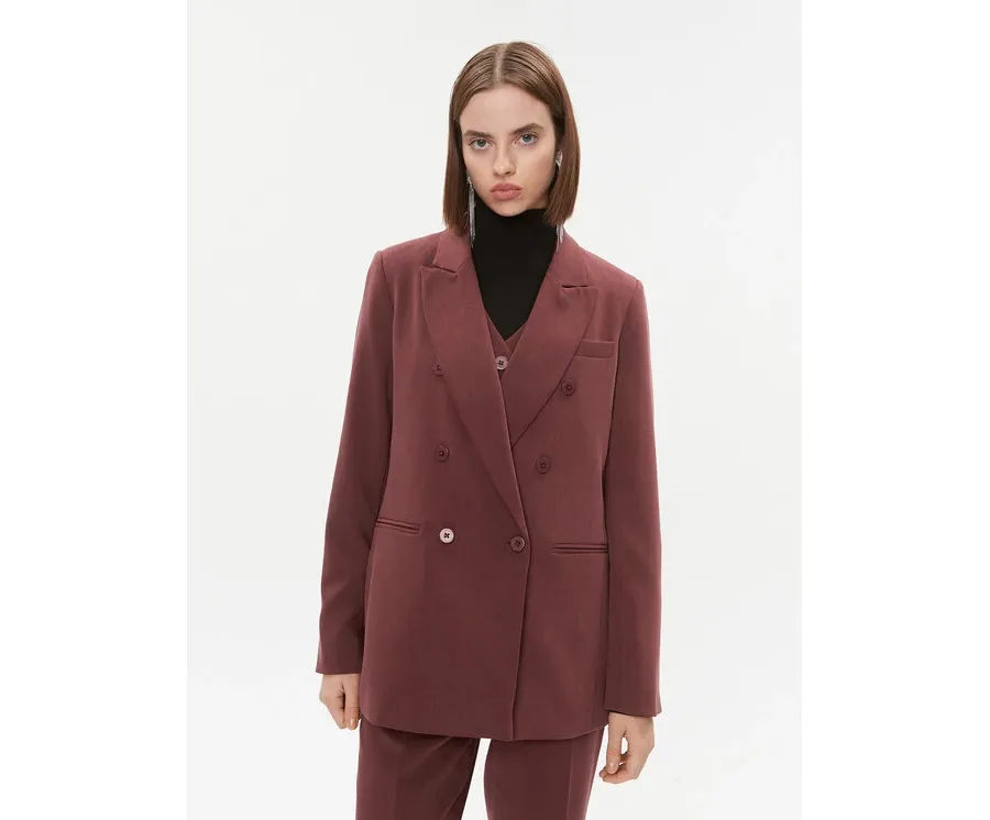 obrazek 1 DKNY Marynarka UG3JX043 Bordowy Regular Fit