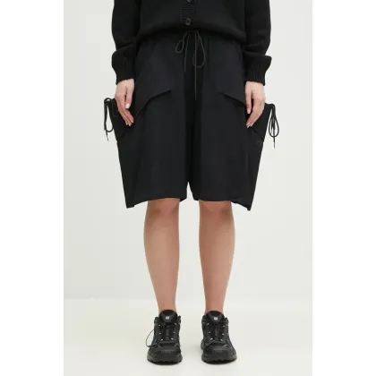 Zdjęcie Y-3 szorty Rayon Twill Shorts damskie kolor czarny gładkie high waist JD1764