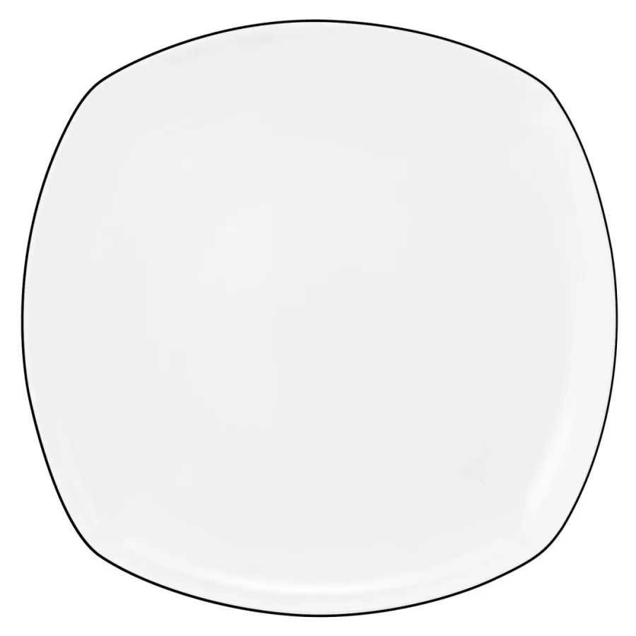 obrazek 1 Kwadratowy porcelanowy talerz obiadowy 26 cm w stylu nowoczesnym - Seltmann Weiden