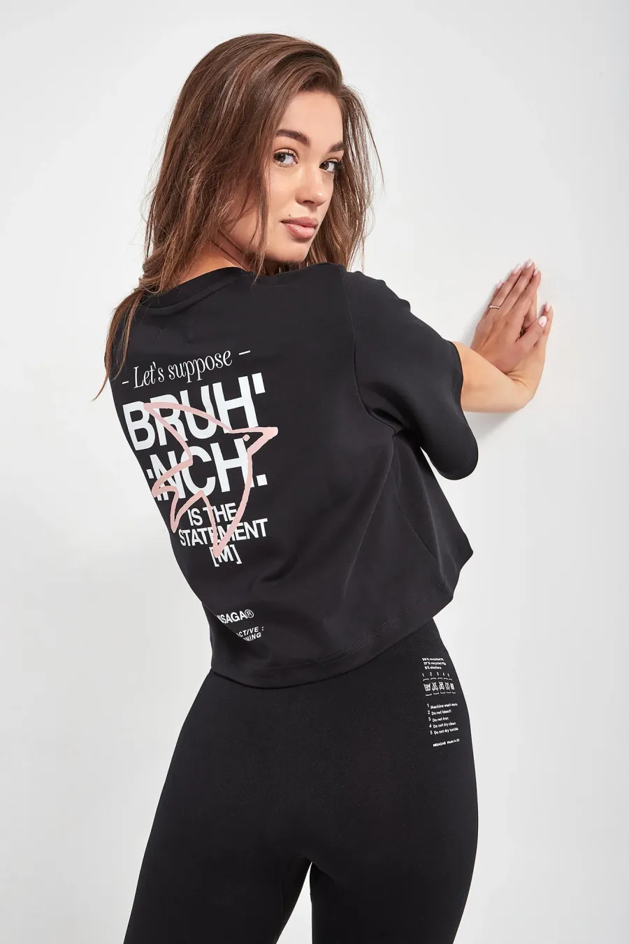 obrazek 1 T-shirt damski Brunch Crop MISAGA Misaga