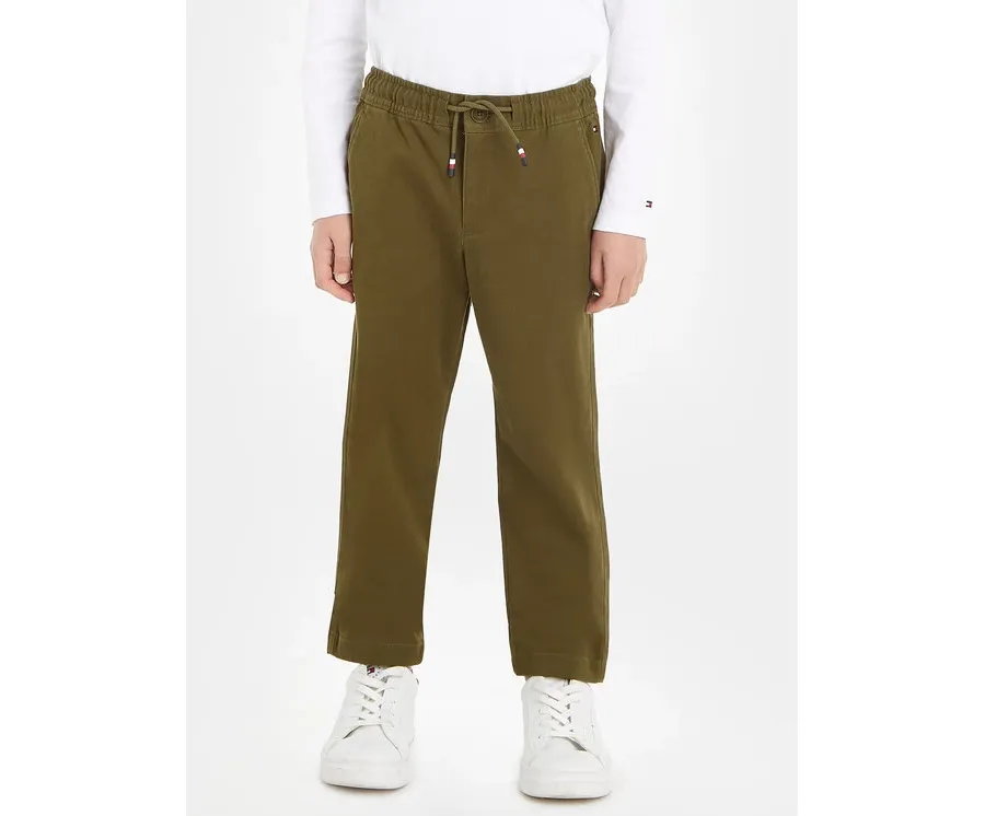 obrazek 1 Tommy Hilfiger Spodnie materiałowe KB0KB08469 Zielony Regular Fit