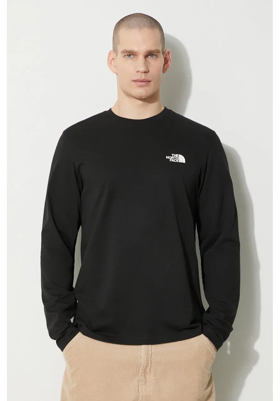 obrazek 1 The North Face longsleeve M L/S Simple Dome Tee męski kolor czarny z nadrukiem NF0A87QNJK31
