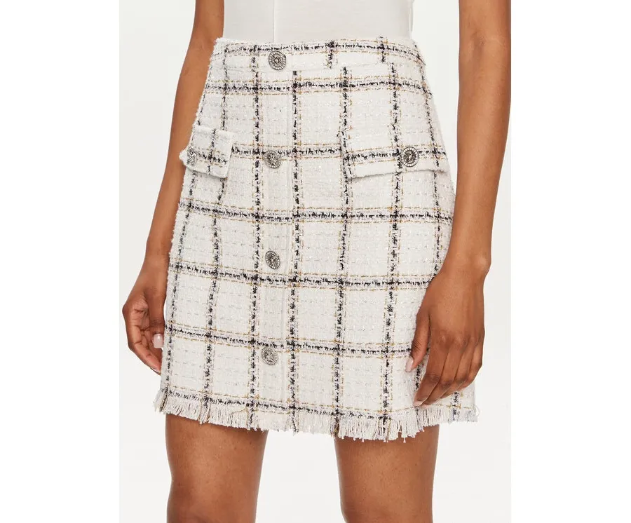 obrazek 1 Bruuns Bazaar Spódnica trapezowa Jalena BBW3791 Biały Regular Fit