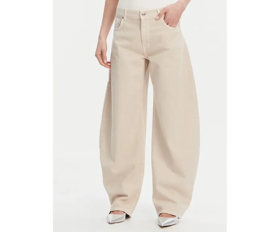 obrazek 1 ViCOLO Jeansy DD5146 Beżowy Wide Leg