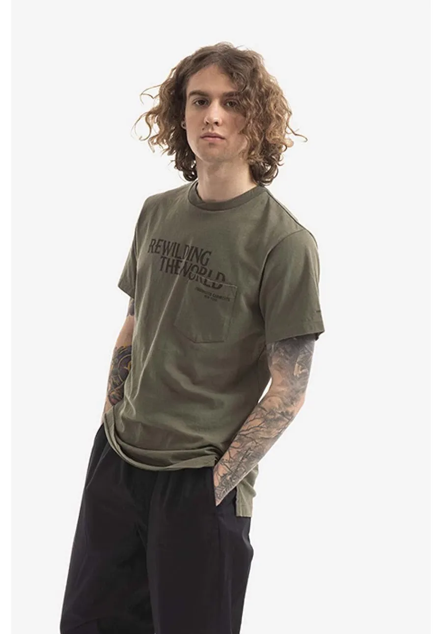 obrazek 1 Engineered Garments t-shirt bawełniany kolor zielony 22S1H010-RP001D