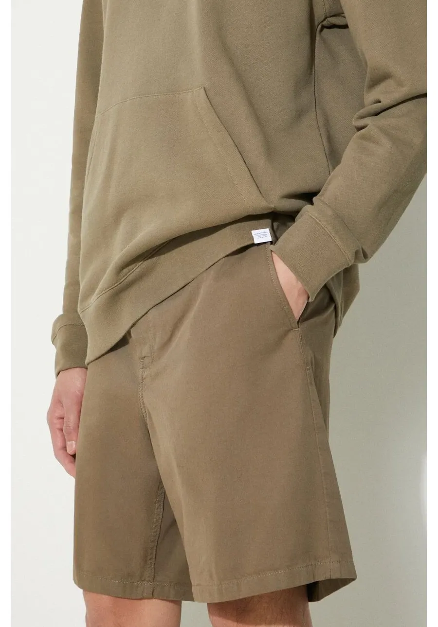 obrazek 1 Norse Projects szorty bawełniane Aros Regular Organic kolor zielony N35.0597.8076