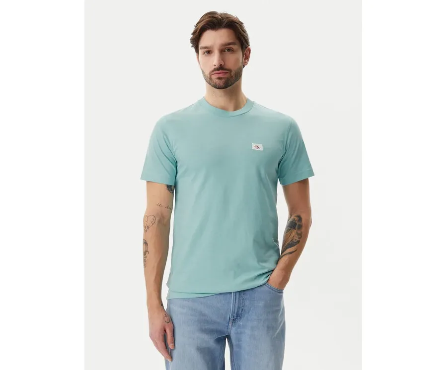 obrazek 1 Calvin Klein Jeans T-Shirt J30J327100 Błękitny Regular Fit