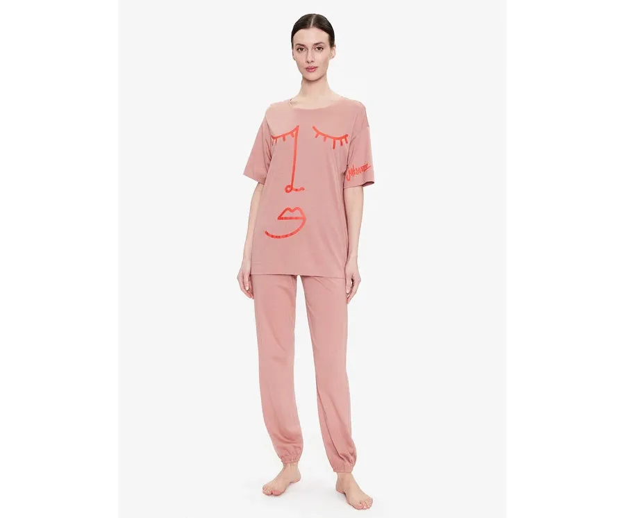 obrazek 1 Triumph Piżama 10214839 Różowy Relaxed Fit