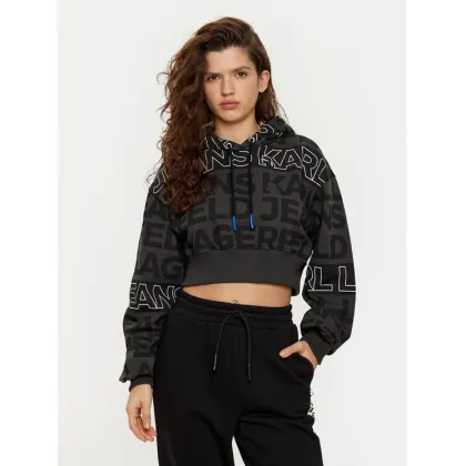 Zdjęcie Karl Lagerfeld Jeans Bluza A1W20067 Czarny Cropped Fit