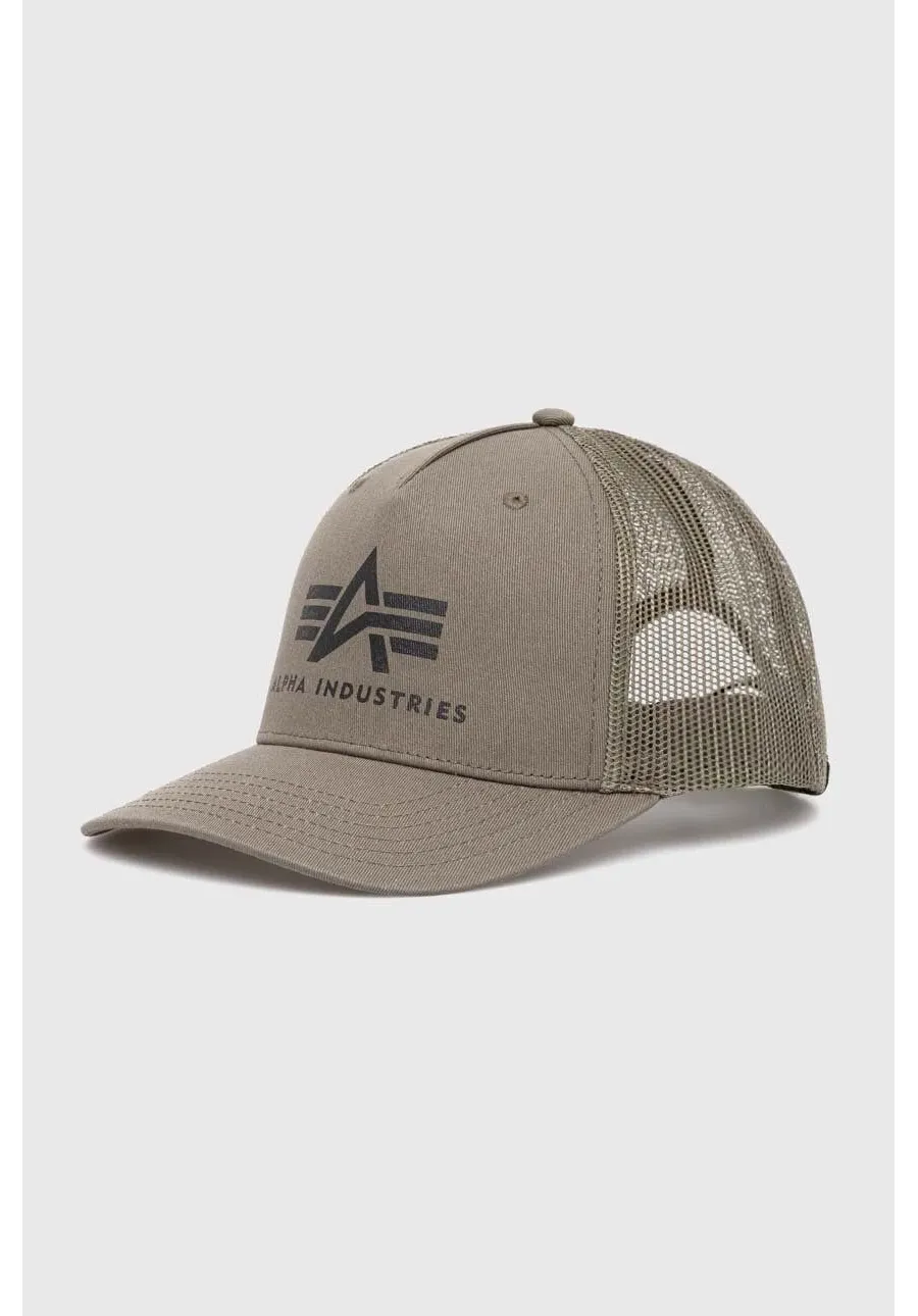 obrazek 1 Alpha Industries czapka z daszkiem kolor zielony z nadrukiem 186902.257-DarkGreen