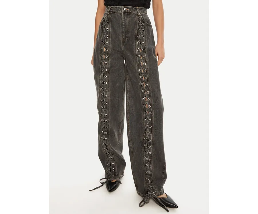 obrazek 1 ROTATE Jeansy 113887 Czarny Regular Fit