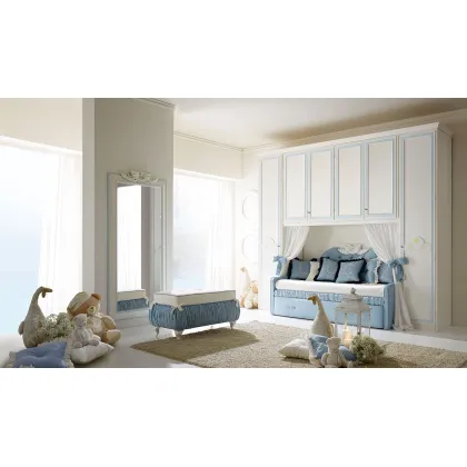 Zdjęcie Rozkładana sofa z wyściełanymi bokami i wysuwaną szufladą - Ferretti e Ferretti