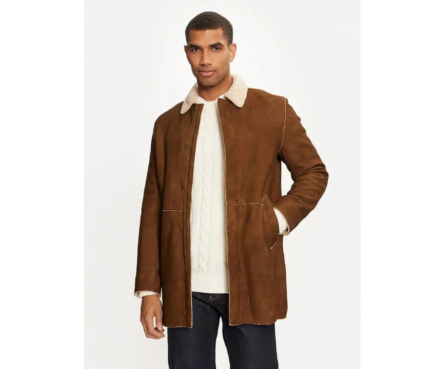 obrazek 1 Milestone Kożuch Tabeo 431632 21045 Brązowy Regular Fit